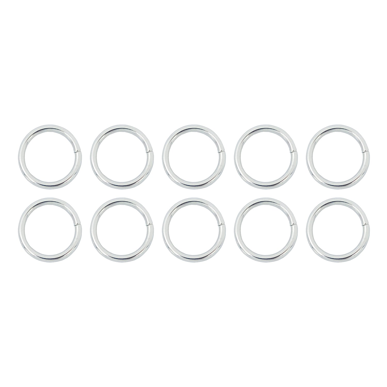 Aluminum Rings, Nickel Color, 16mm, 10 Pieces Fararti