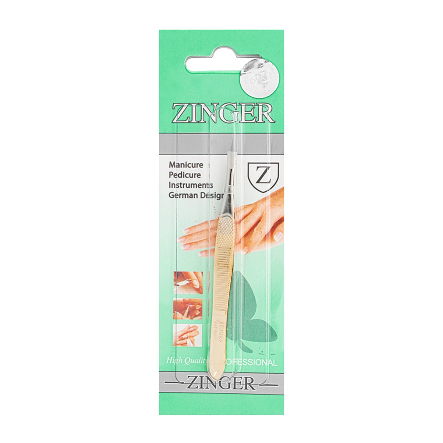Eyebrow Flat Square Tip Tweezer, Hair Plucking Facial By Zinger Fararti