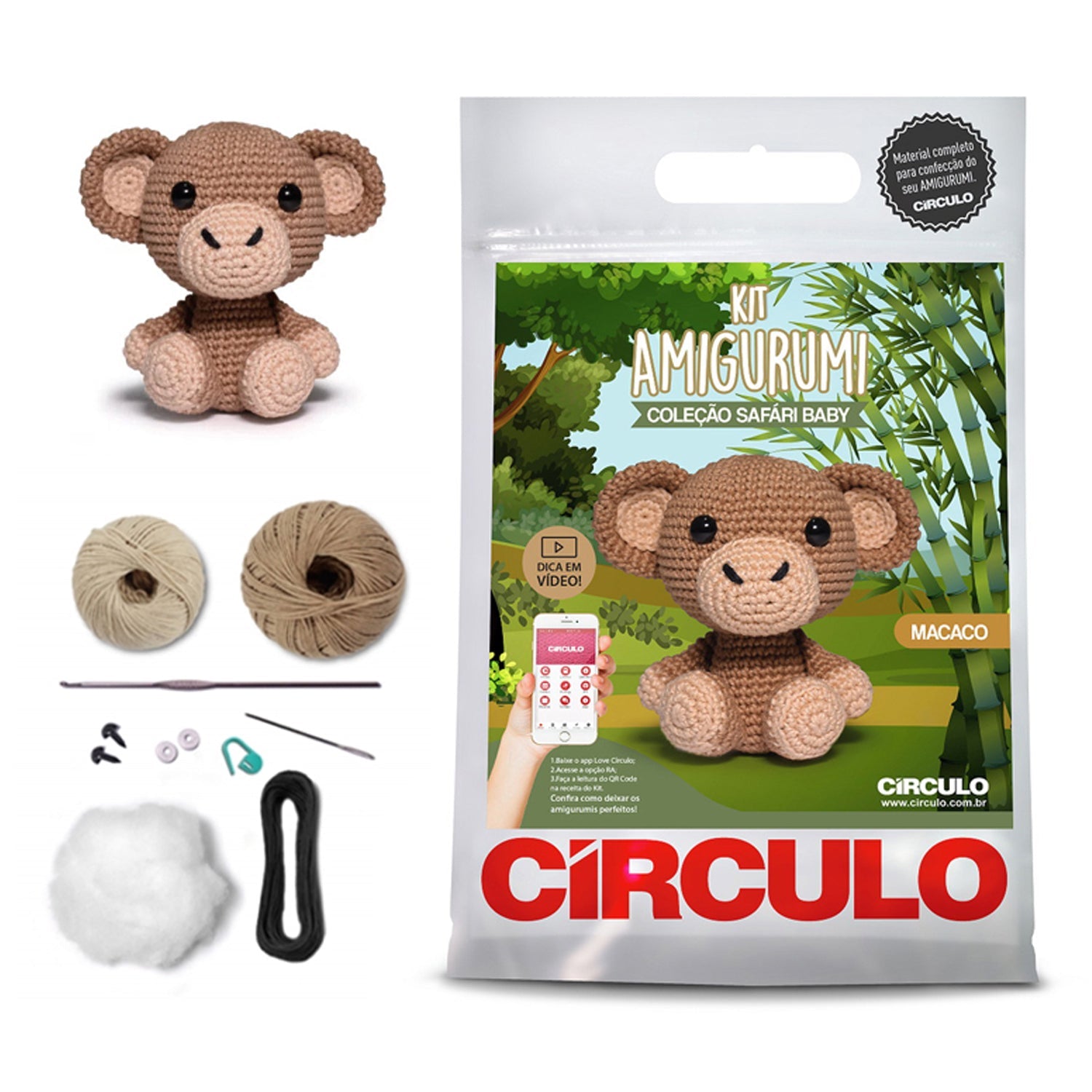 Circulo Amigurumi Safari Baby Animal Kit for Beginner DIY Craft Art