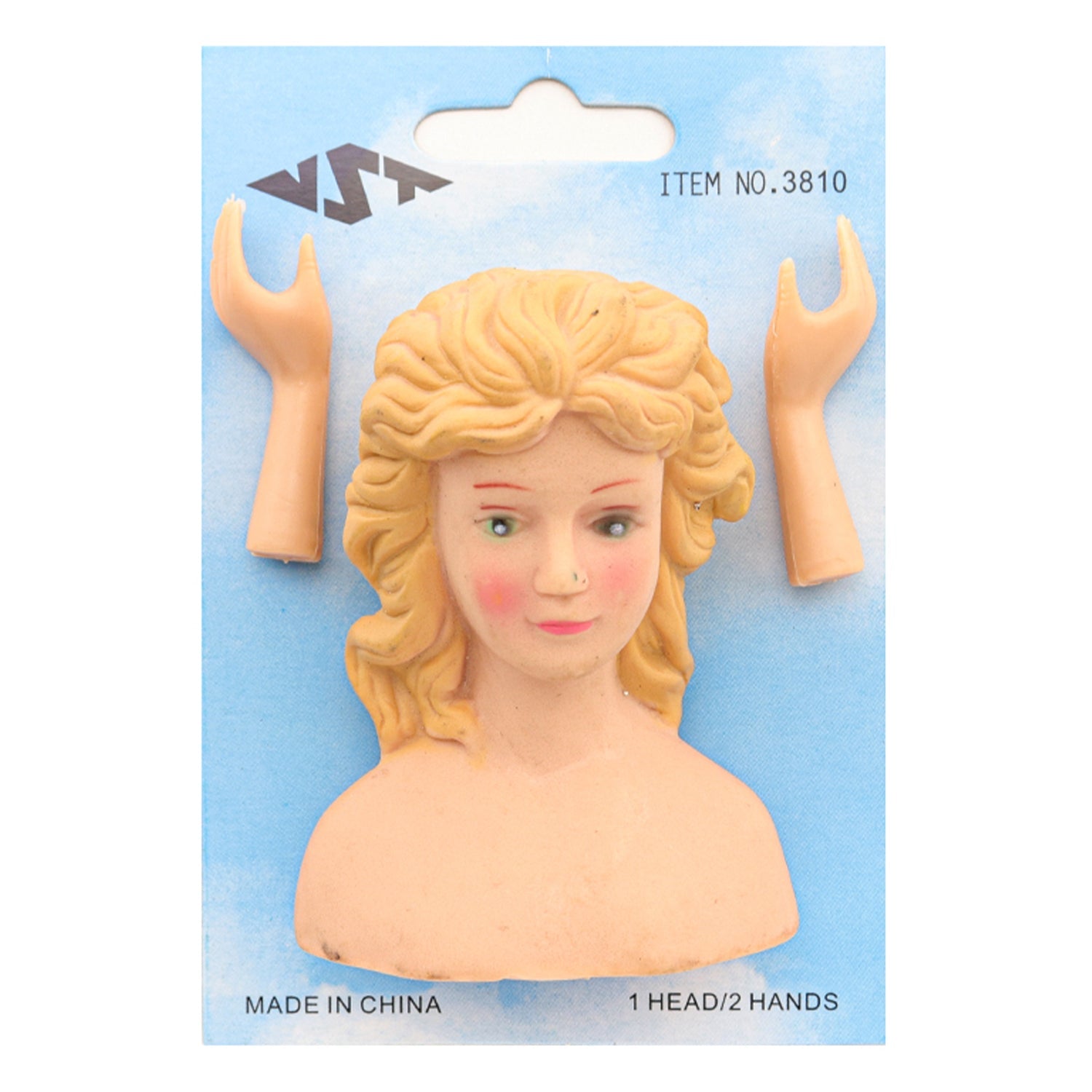 Porcelain doll head and deals hands set