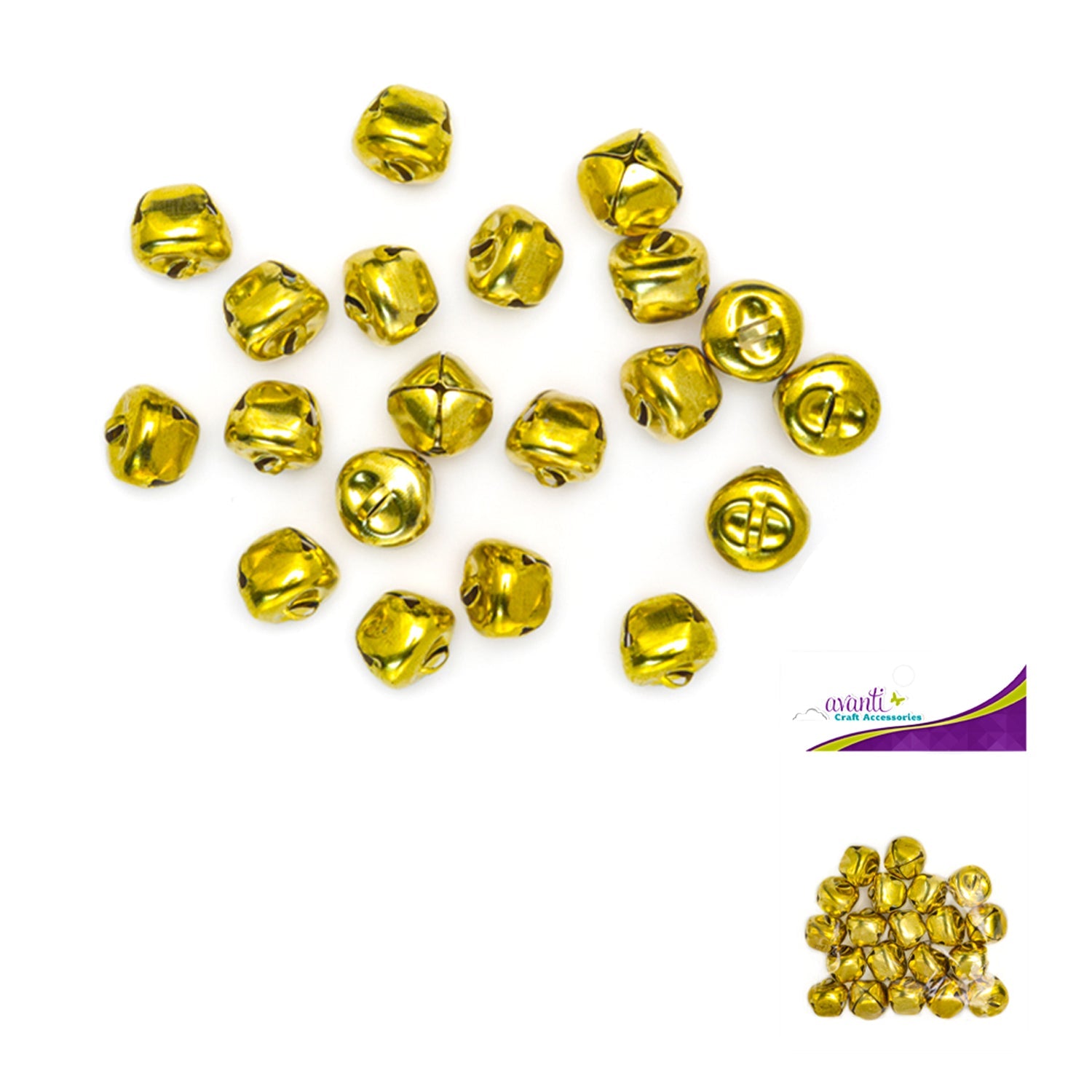 Jingle Bells for Crafts, Gold & Silver Colors, 15mm, 20 Pieces – Fararti