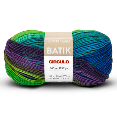 Batik Knitting Yarn, 100% Acrylic, 3.53 ounces, 394 yards, DK (11 wpi)