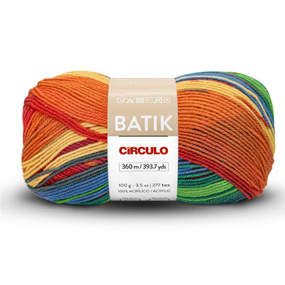 Batik Knitting Yarn, 100% Acrylic, 3.53 ounces, 394 yards, DK (11 wpi)