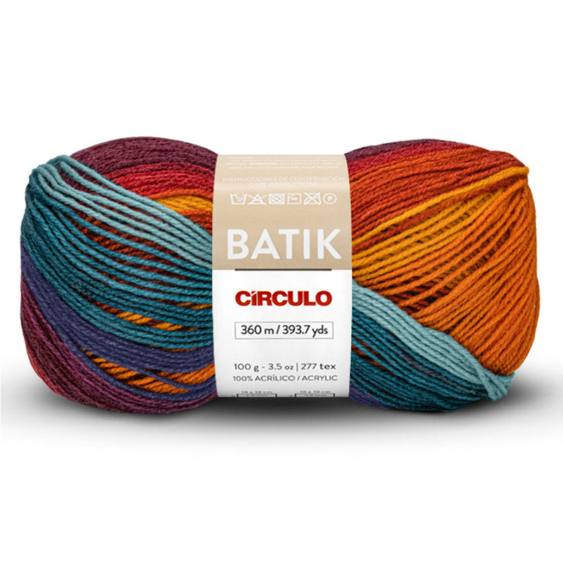 Batik Knitting Yarn, 100% Acrylic, 3.53 ounces, 394 yards, DK (11 wpi)