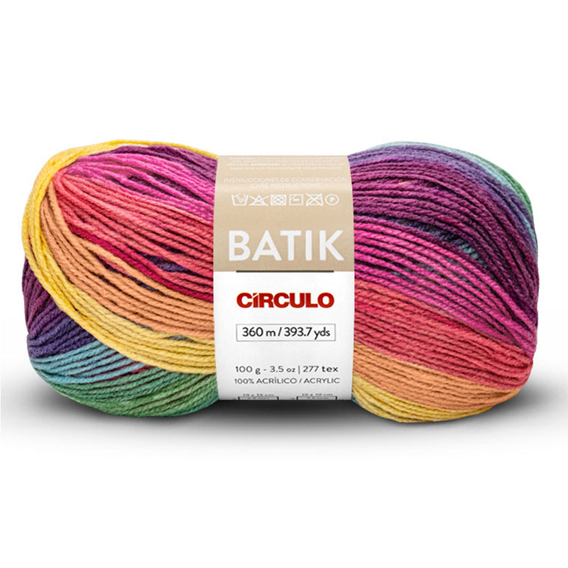 Batik Knitting Yarn, 100% Acrylic, 3.53 ounces, 394 yards, DK (11 wpi)
