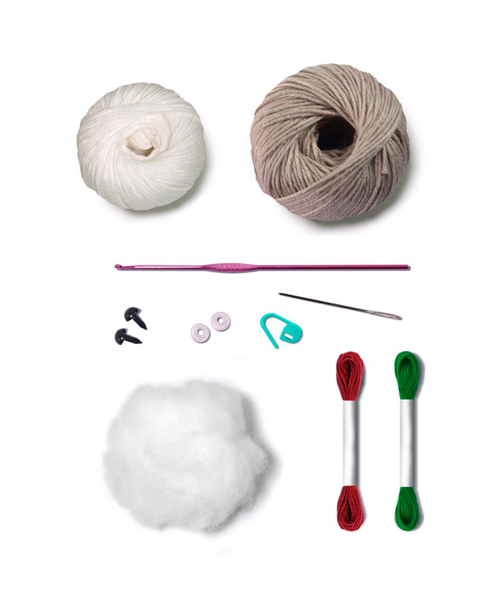 CIRCULO Amigurumi Kit Christmas Collection -Gingerbread - All Materials Included, Clear Easy to Follow Instructions - Intermediate Level