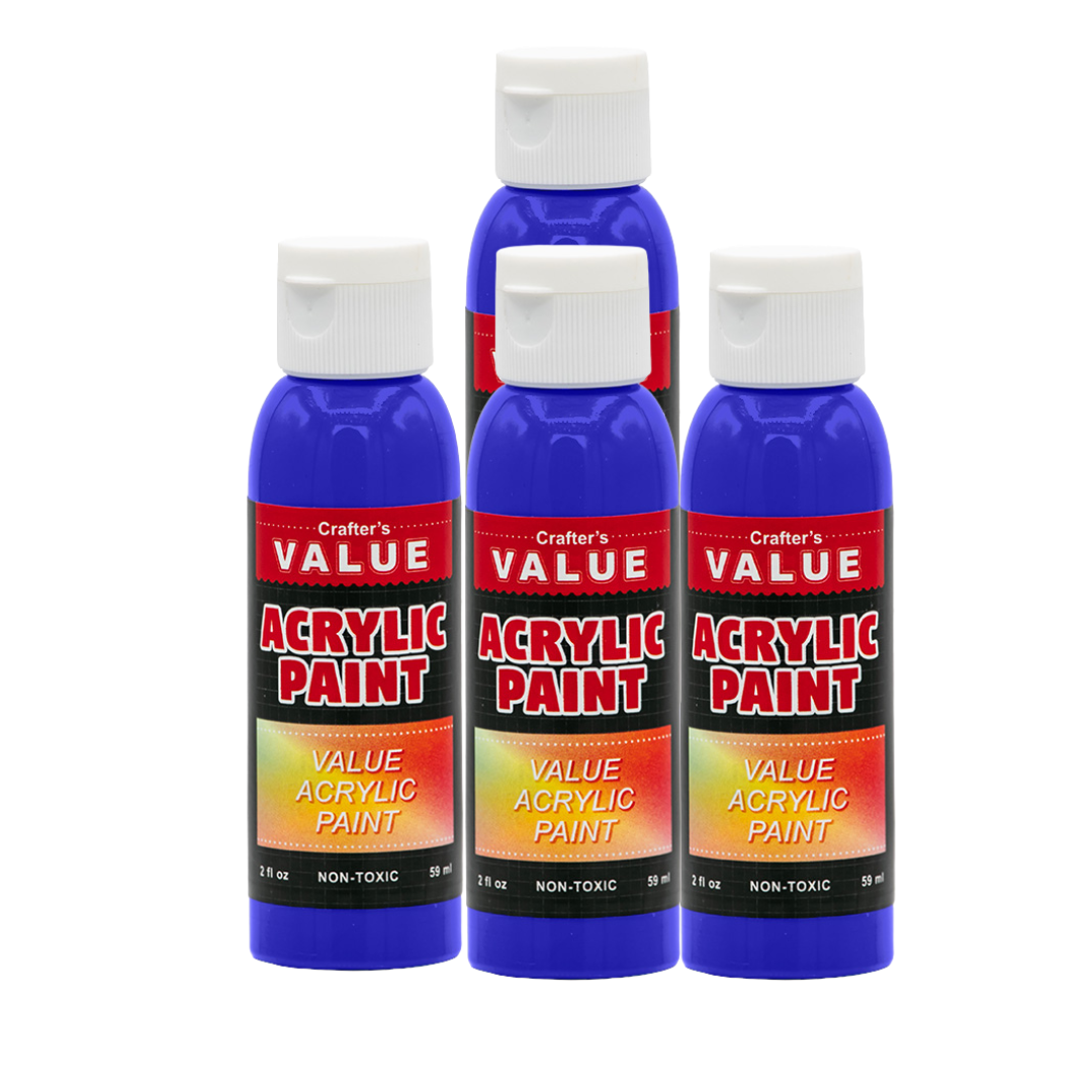 Value Paint by Painters by Heart – 2 fl oz (59 ml) Acrylic Paint – Standard Colors (Single or 4 Pack)