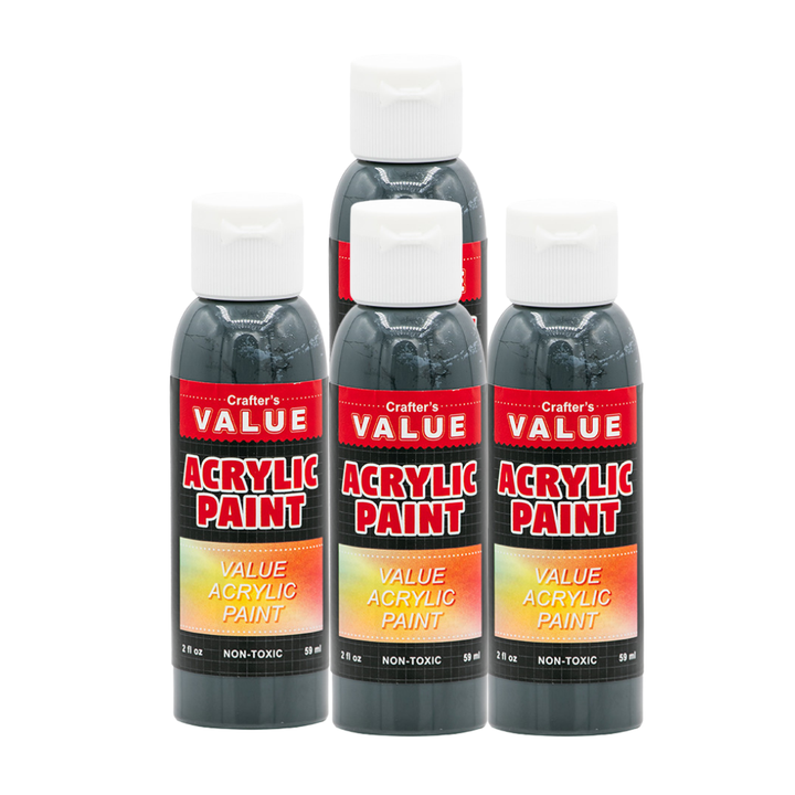 Value Paint by Painters by Heart – 2 fl oz (59 ml) Acrylic Paint – Standard Colors (Single or 4 Pack)