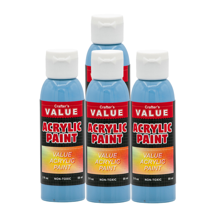 Value Paint by Painters by Heart – 2 fl oz (59 ml) Acrylic Paint – Standard Colors (Single or 4 Pack)
