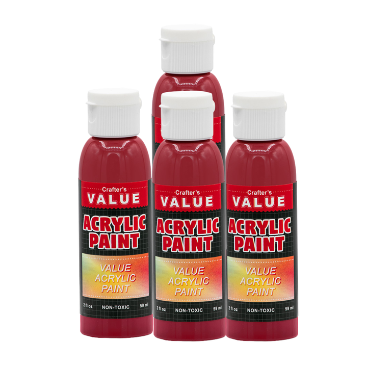 Value Paint by Painters by Heart – 2 fl oz (59 ml) Acrylic Paint – Standard Colors (Single or 4 Pack)
