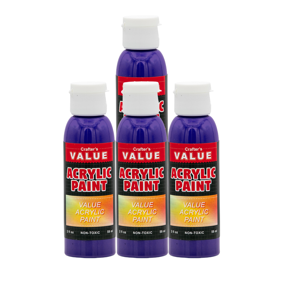 Value Paint by Painters by Heart – 2 fl oz (59 ml) Acrylic Paint – Standard Colors (Single or 4 Pack)