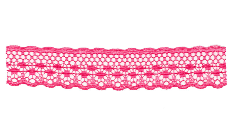 Scalloped Openwork Nylon Lace Trim - 1 1/4-inch, 55-Pack