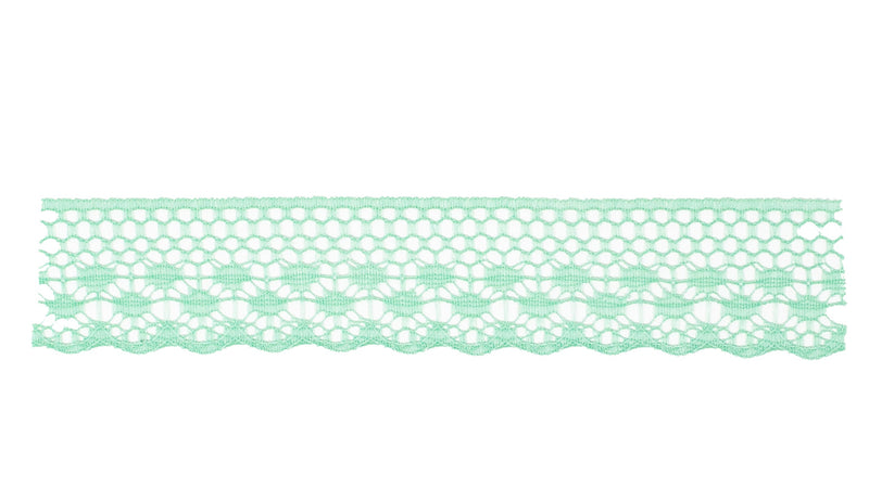 Scalloped Openwork Nylon Lace Trim - 1 1/4-inch, 55-Pack