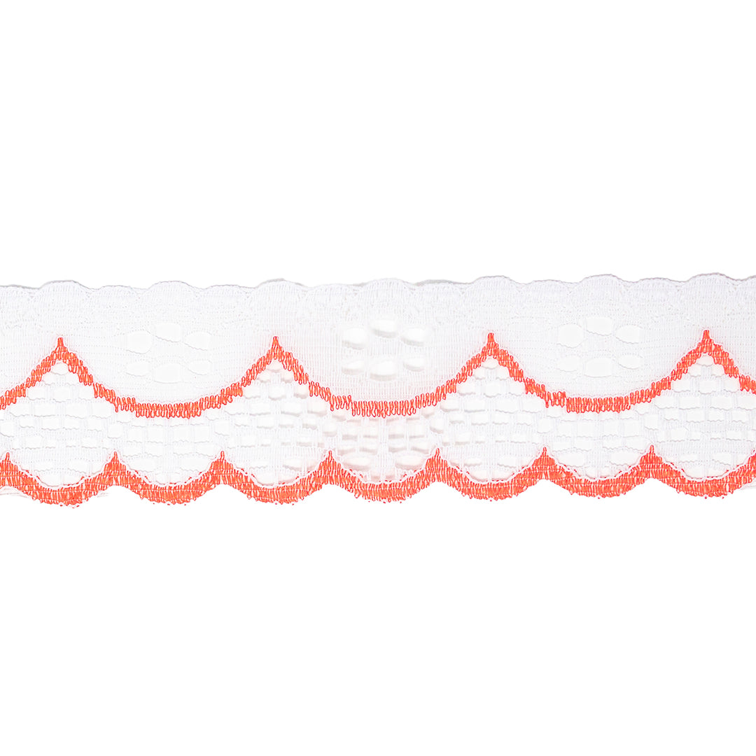 Vibrant Ruffled Nylon Lace Trim – 1 9/16 Inch Width, 36-Pack