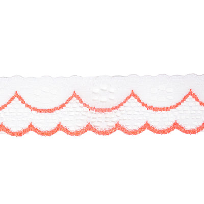 Vibrant Ruffled Nylon Lace Trim – 1 9/16 Inch Width, 36-Pack