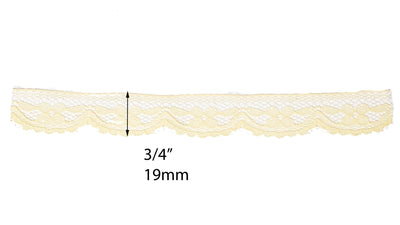 Scalloped Nylon Lace Trim – 3/4-Inch (19mm)