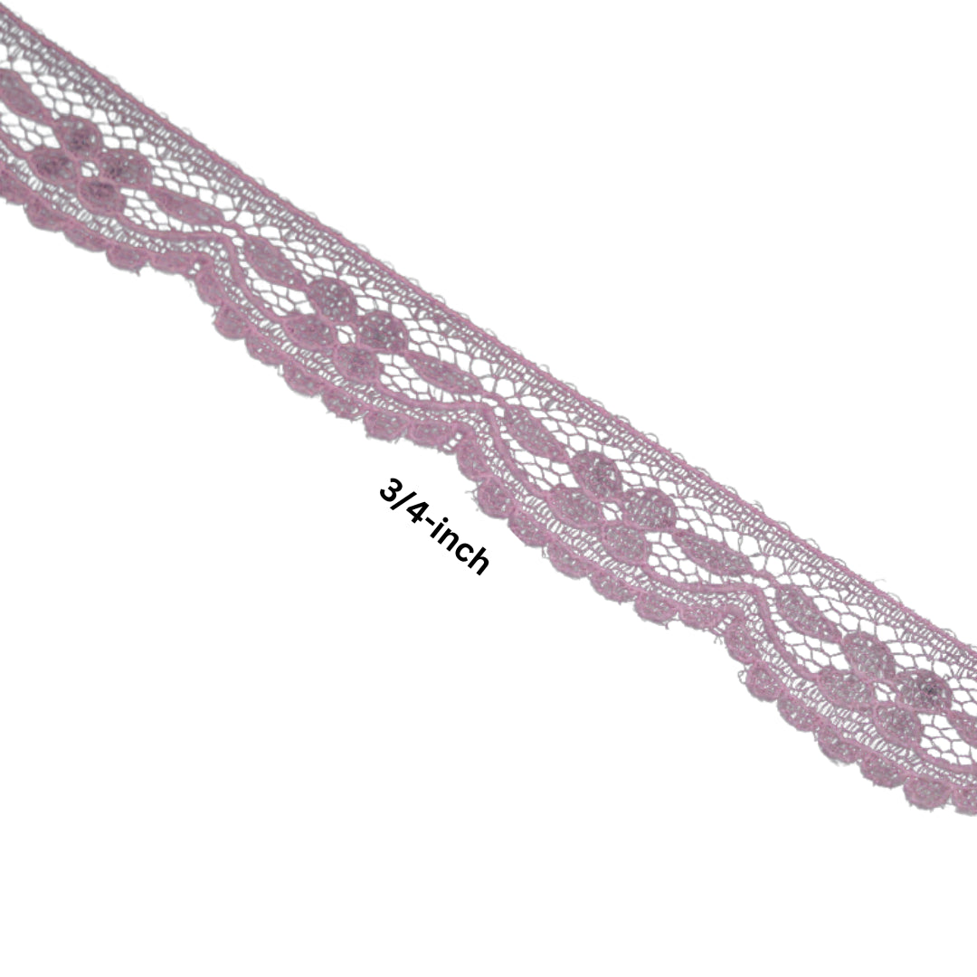 Scalloped Nylon Lace Trim – 3/4-Inch (19mm), 109-Pack