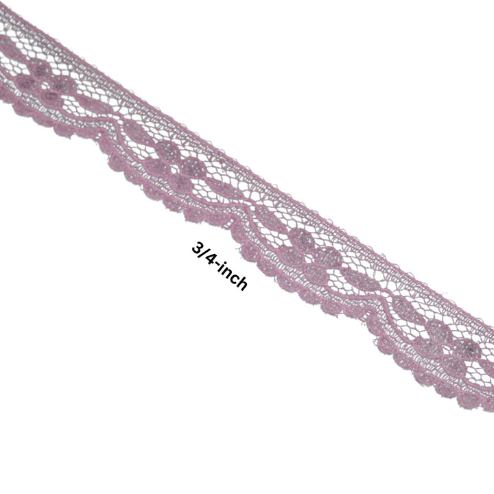 Scalloped Nylon Lace Trim – 3/4-Inch (19mm), 109-Pack