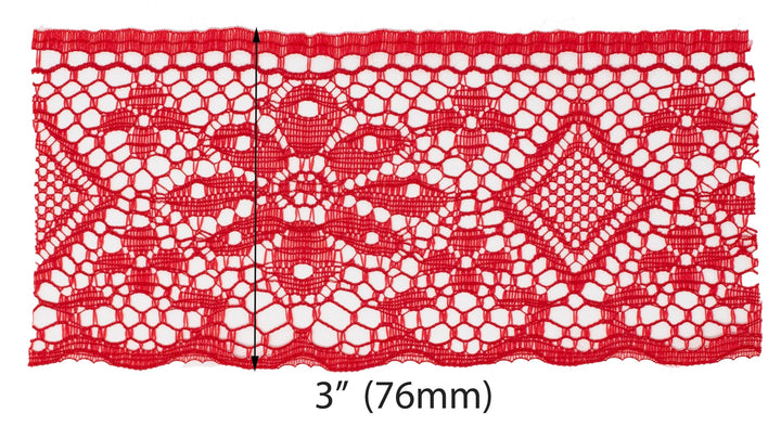 Elegant Nylon Lace Trim - 1-Inch Wide,, 45-Pack