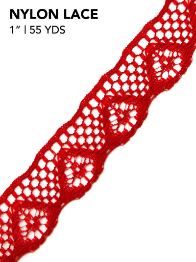 Elegant Nylon Lace Trim 1-Inch, 54-Pack