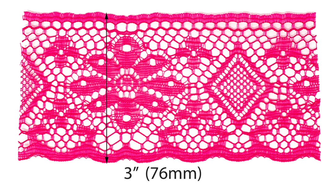 Elegant Nylon Lace Trim - 1-Inch Wide,