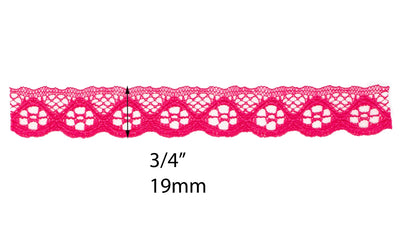 Elegant Nylon Lace Trim - 3/4-inch (19mm)