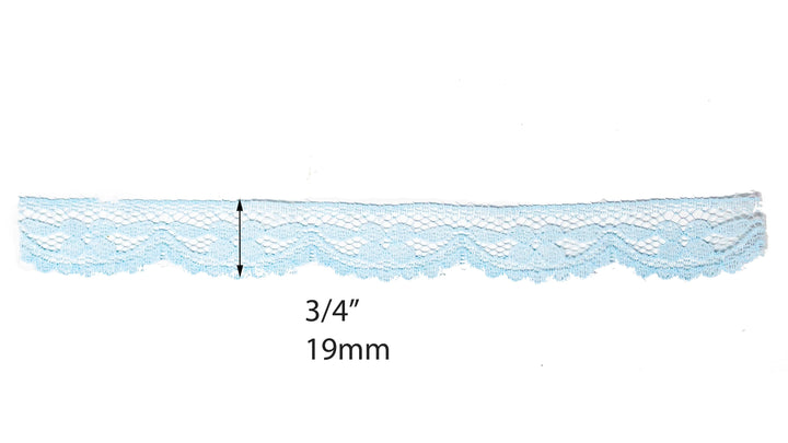Delicate Nylon Lace Trim – 3/4-inch (19mm), 50-Pack