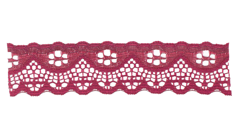 Nylon Lace Trim - 1 1/2 Inch Scalloped Edge (YDS), 50-Pack