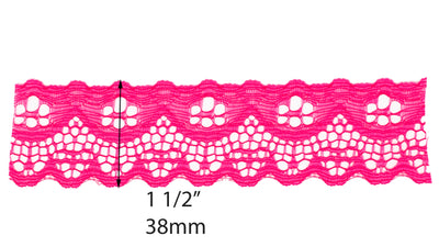 Nylon Lace Trim - 1 1/2 Inch Scalloped Edge (YDS)