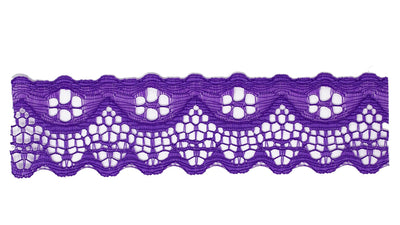 Nylon Lace Trim - 1 1/2 Inch Scalloped Edge (YDS), 50-Pack