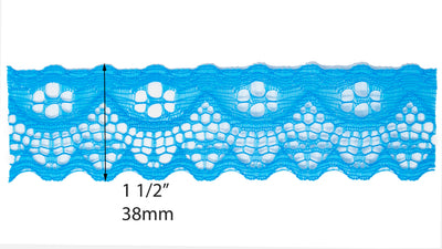 Nylon Lace Trim - 1 1/2 Inch Scalloped Edge (YDS)