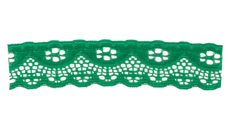 Nylon Lace Trim - 1 1/2 Inch Scalloped Edge (YDS), 50-Pack