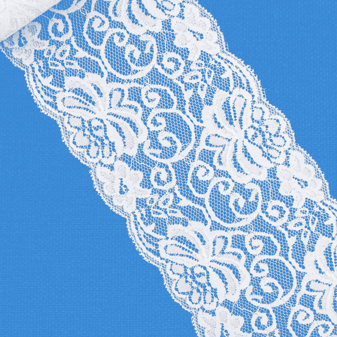 Nylon Lace, 6 inches,  - White