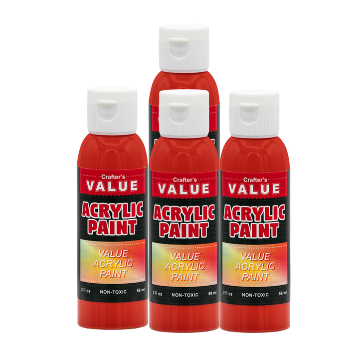 Value Paint by Painters by Heart – 2 fl oz (59 ml) Acrylic Paint – Standard Colors (Single or 4 Pack)
