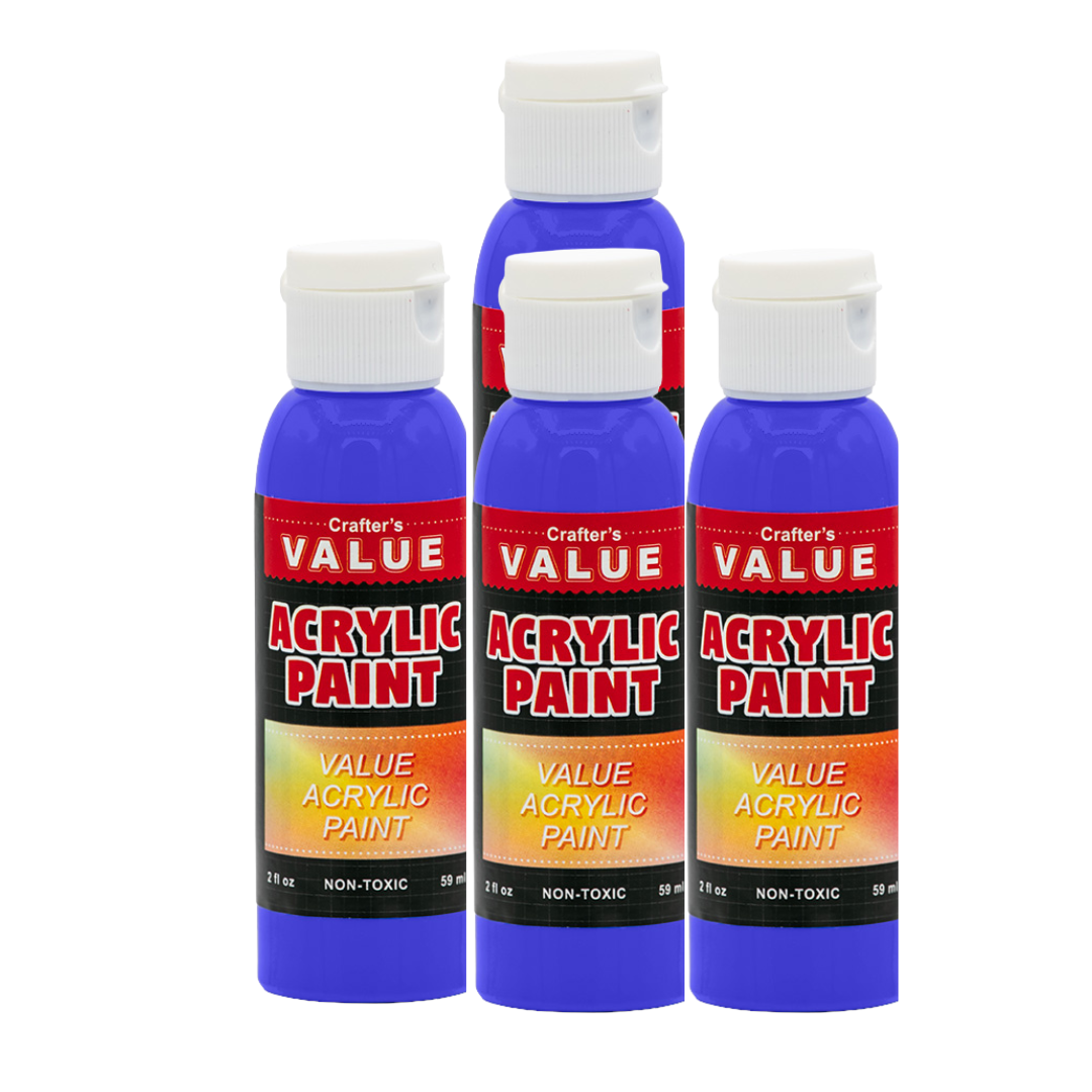 Value Paint by Painters by Heart – 2 fl oz (59 ml) Acrylic Paint – Standard Colors (Single or 4 Pack)