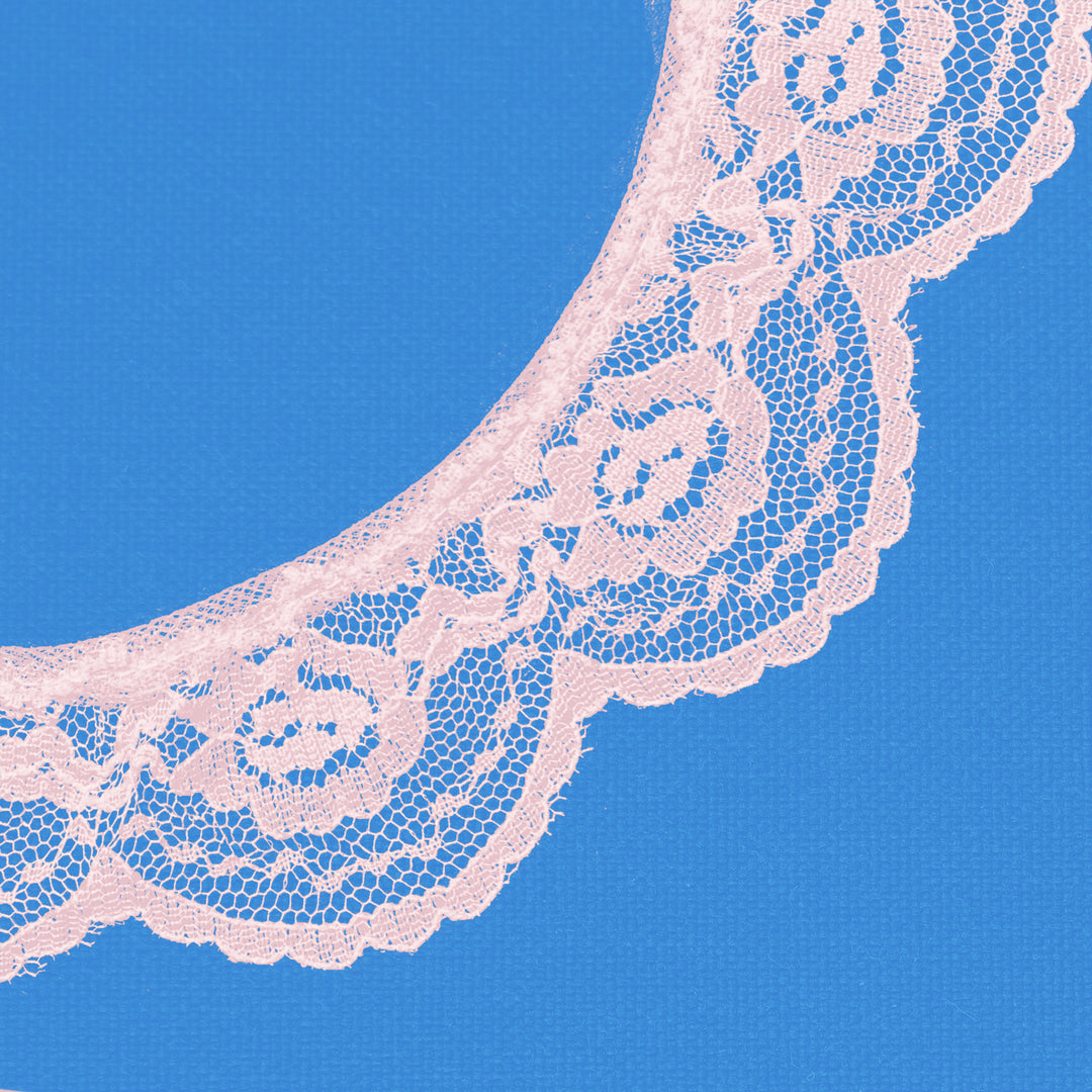 Ruffle Nylon Lace, 2 in, 36 yds - Light Pink