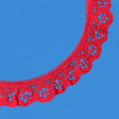 Ruffle Nylon Lace, 3/4 in,  Color Variety