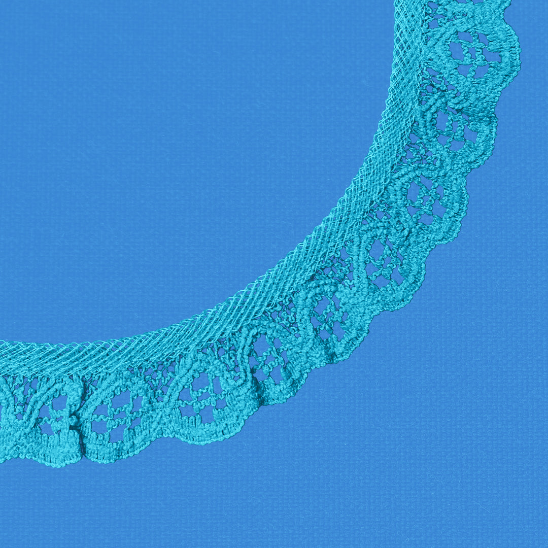 Ruffle Nylon Lace, 3/4 in,  Color Variety