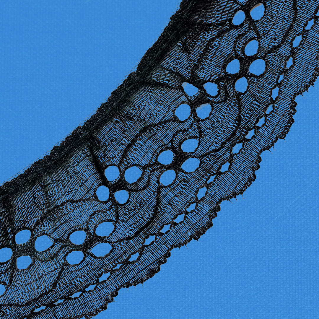 Ruffle Nylon Lace, 2 1/4 in,  Color Variety