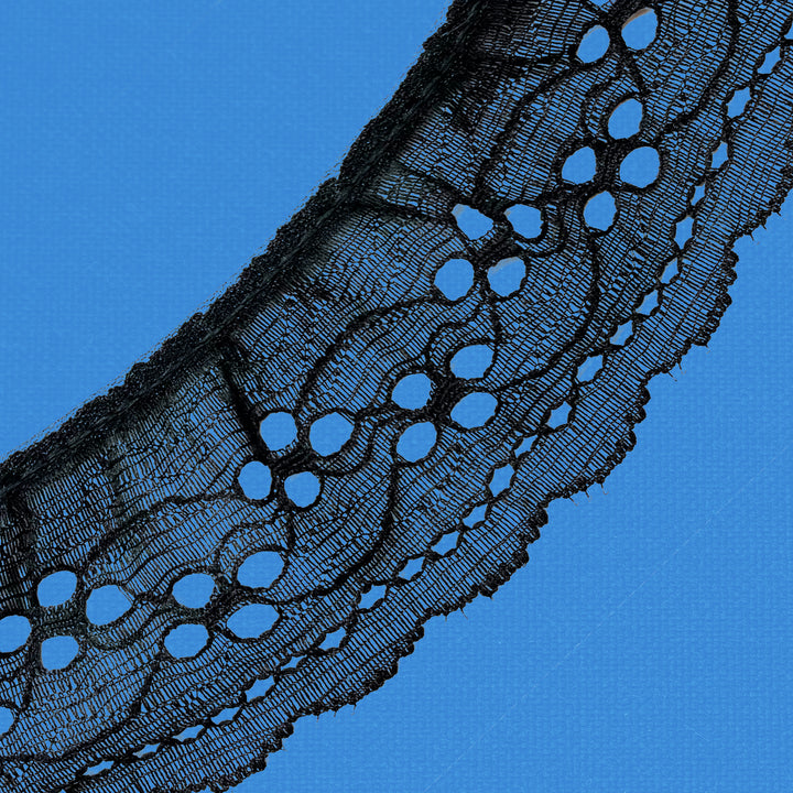 Ruffle Nylon Lace, 2 1/4 in,  Color Variety