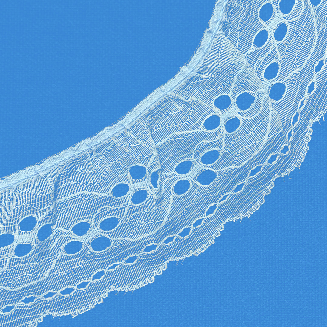 Ruffle Nylon Lace, 2 1/4 in,  Color Variety