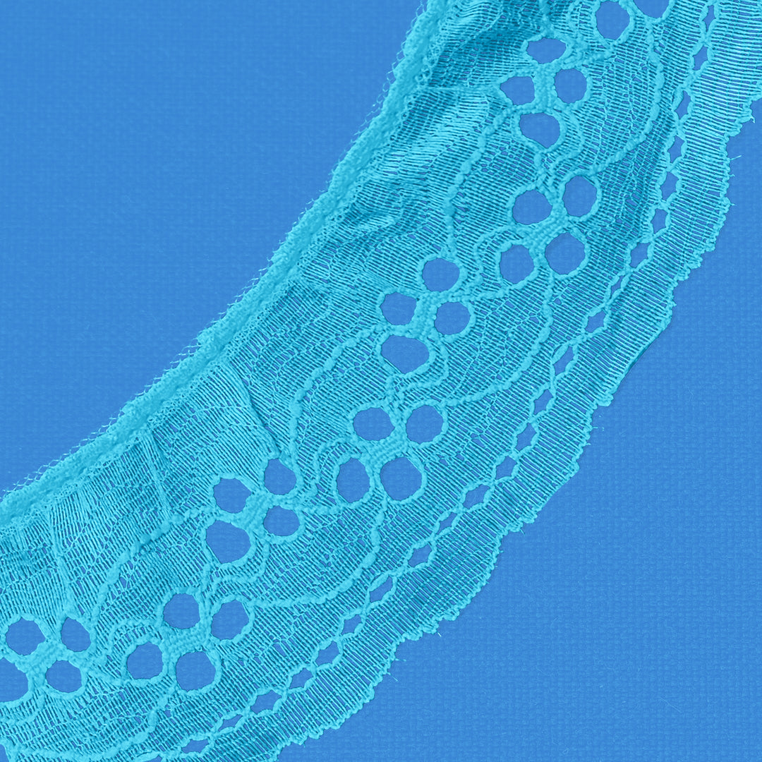 Ruffle Nylon Lace, 2 1/4 in,  Color Variety