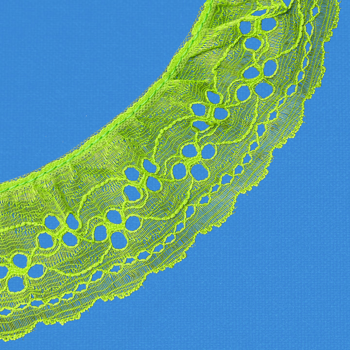 Ruffle Nylon Lace, 2 1/4 in,  Color Variety