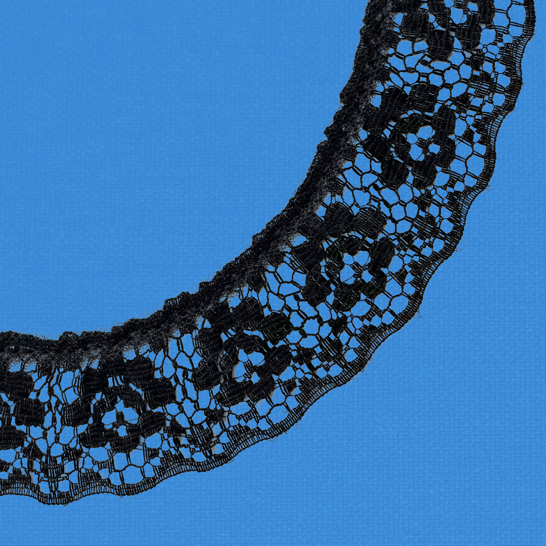 Ruffle Nylon Lace, 1 1/2 in, Color Variety