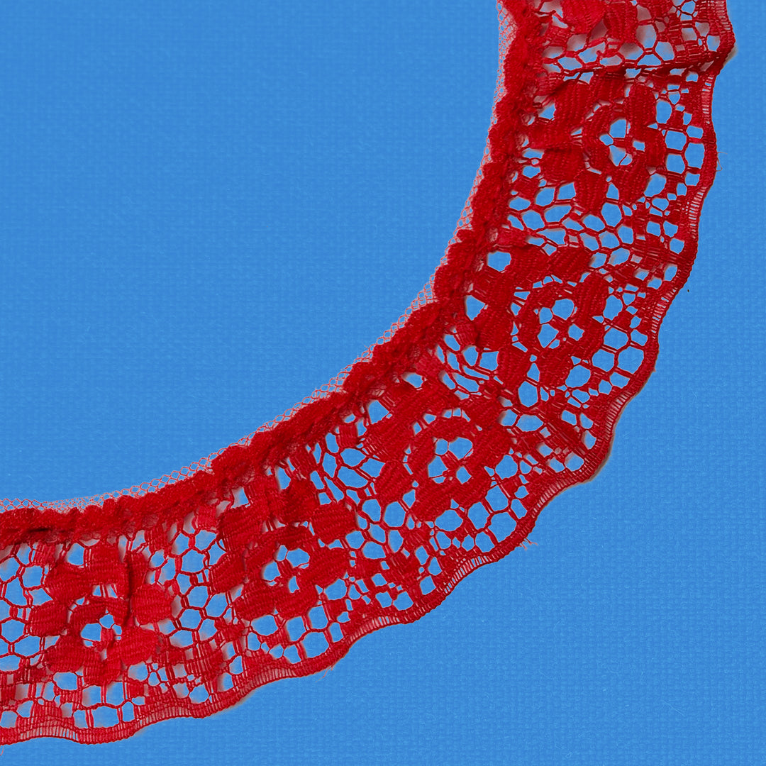 Ruffle Nylon Lace, 1 1/2 in, Color Variety