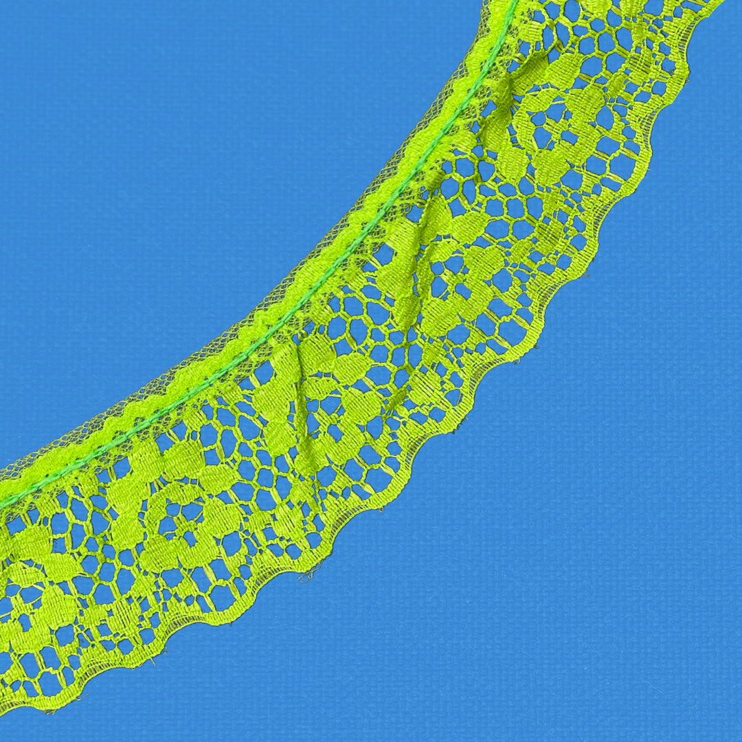 Ruffle Nylon Lace, 1 1/2 in, Color Variety