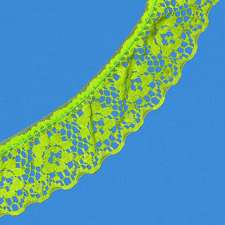 Ruffle Nylon Lace, 1 1/2 in, Color Variety