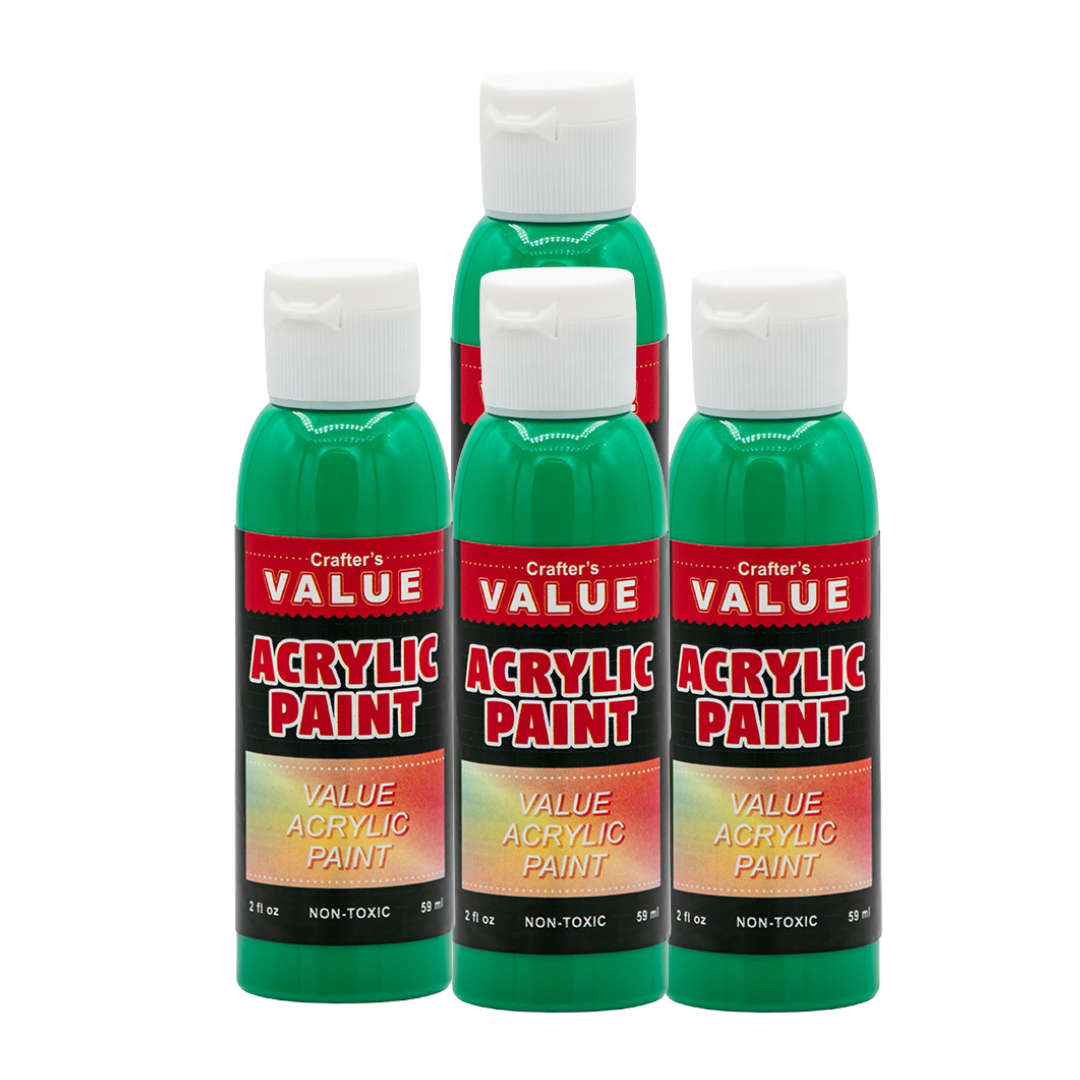 Value Paint by Painters by Heart – 2 fl oz (59 ml) Acrylic Paint – Standard Colors (Single or 4 Pack)