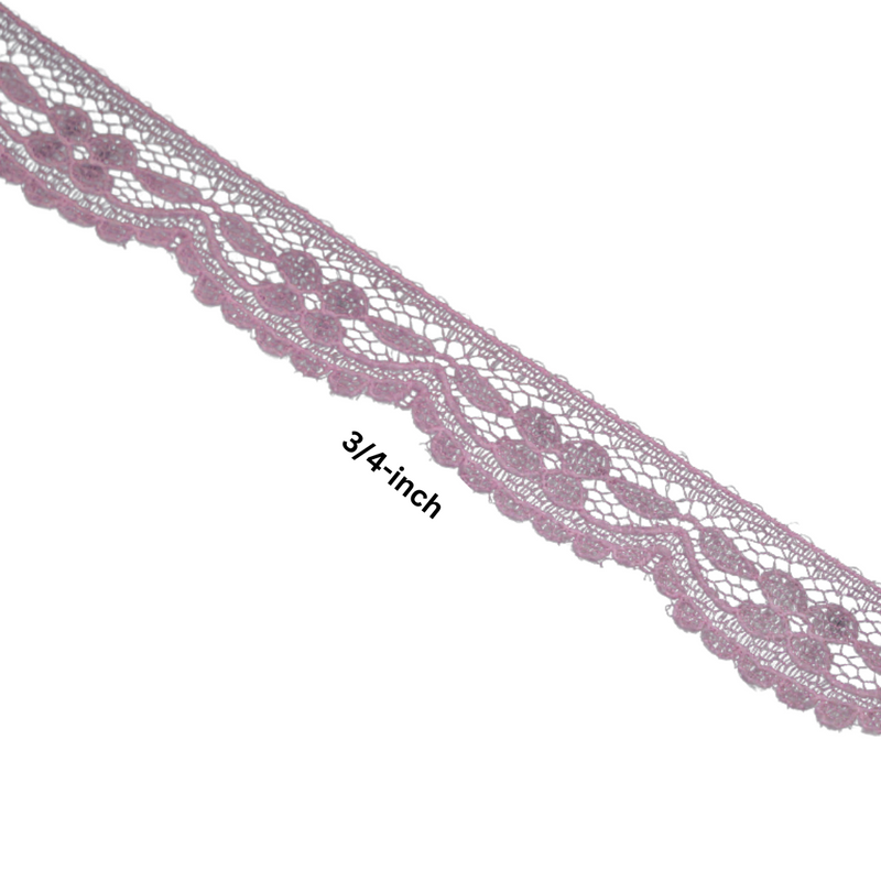 Scalloped Nylon Lace Trim – 3/4-Inch (19mm)