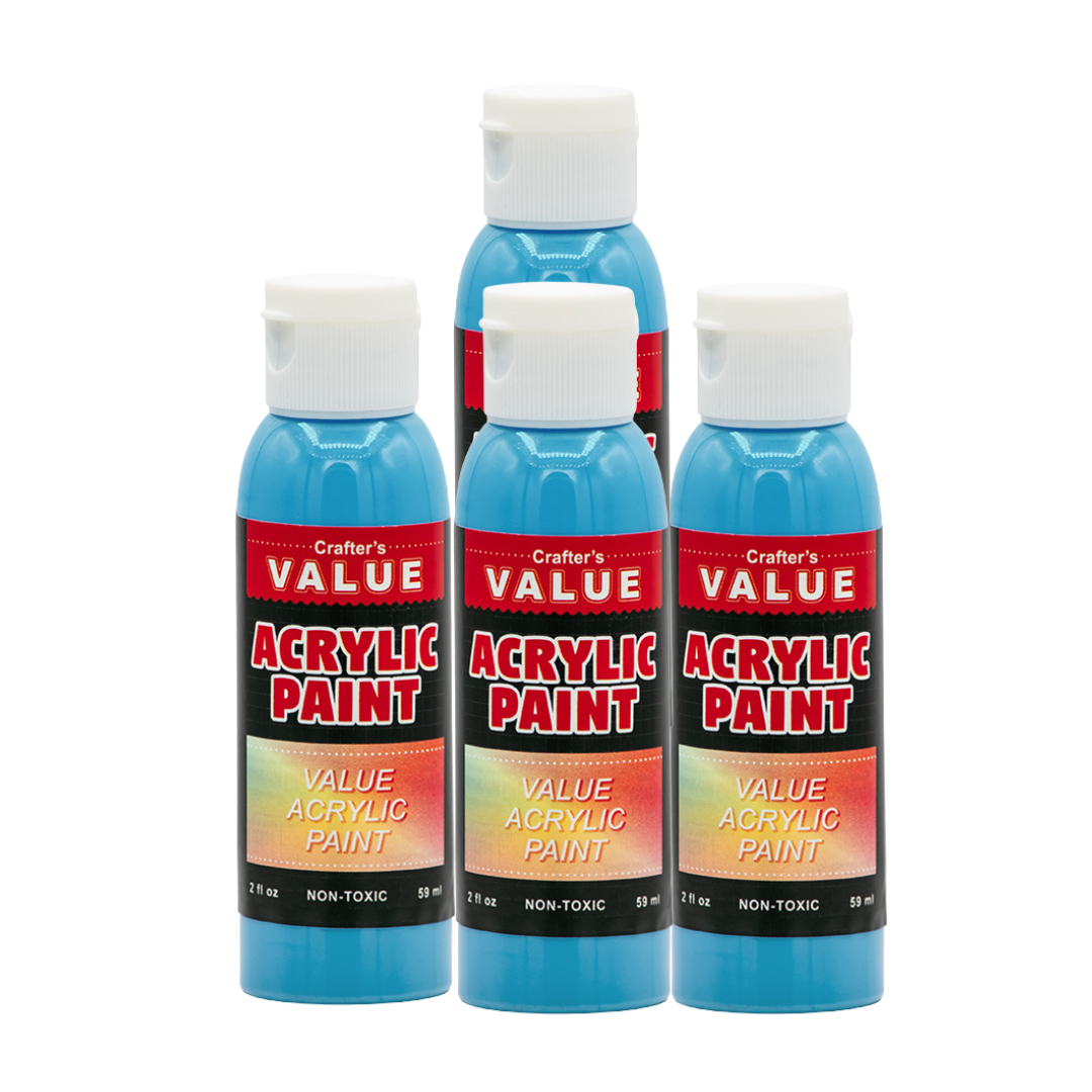 Value Paint by Painters by Heart – 2 fl oz (59 ml) Acrylic Paint – Standard Colors (Single or 4 Pack)
